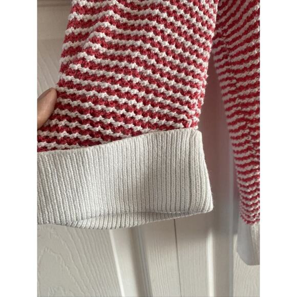 Spring And Mercer Women's XL Pink White‎ Knit Sweater Single Button Cardi - Picture 4 of 7